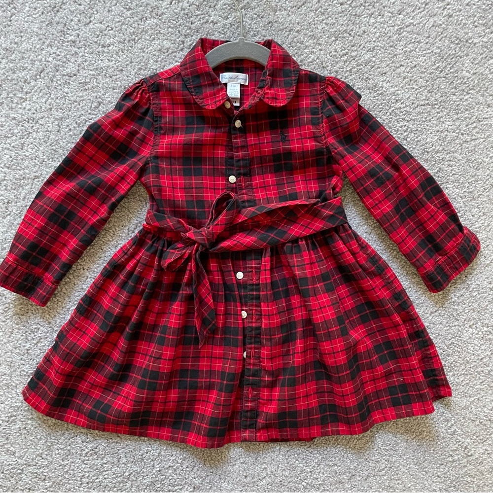 Ralph Lauren Plaid Cotton Baby Shirtdress + bloomer